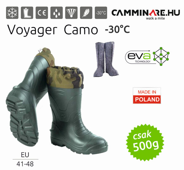 Camminare – Voyager Camo EVA csizma, ZÖLD (-30°C)