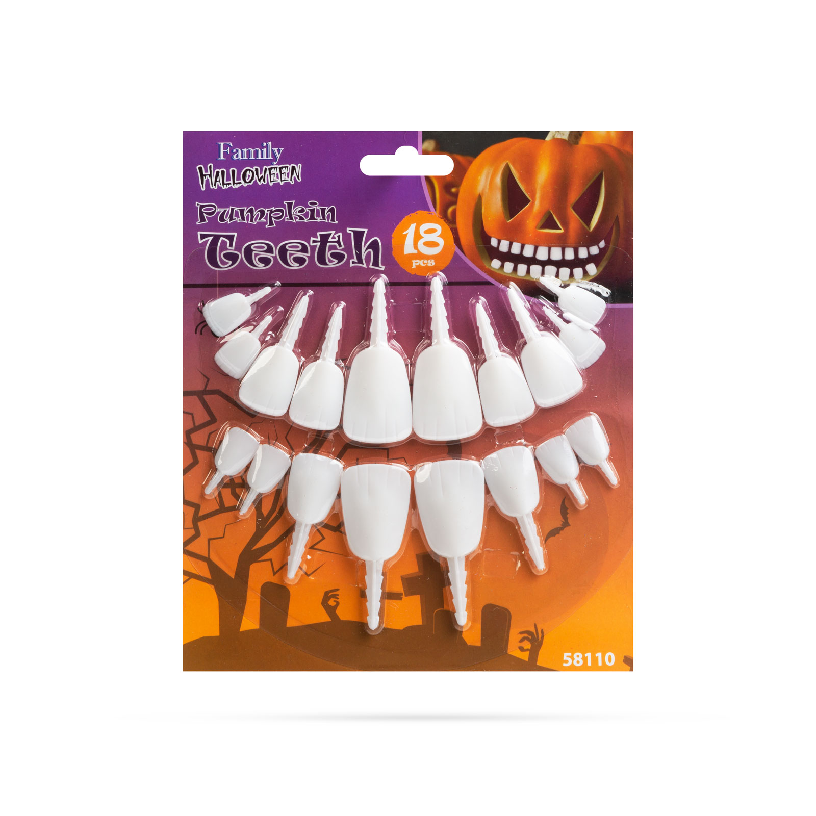 Halloween-i töklámpás fogak – 18 fog / csomag