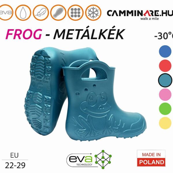 Camminare – Frog EVA gyerekcsizma METÁLKÉK (-30°C)