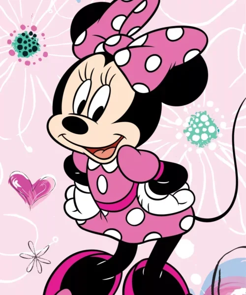 Disney Minnie Pink Bow fürdőlepedő, strand törölköző 70x140cm