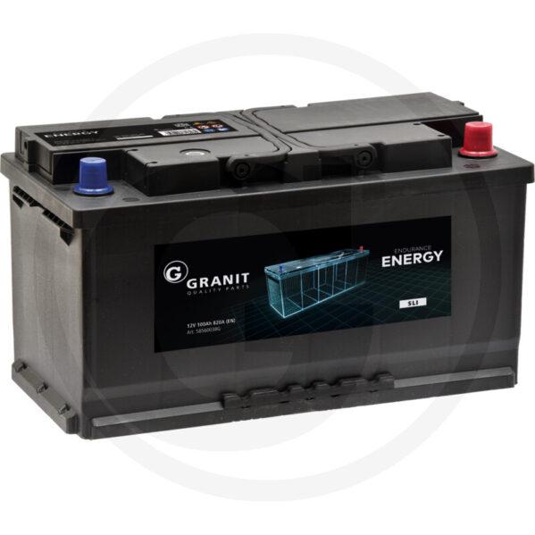 GRANIT Endurance Energy akkumulátor 12 V 100 Ah 820 A (EN), gondozásmentes, kalcium-kalcium technológiával.